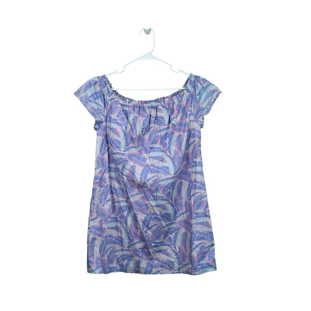 Vineyard Vines Dress Womens Small Island Palms Floral Off The Shoulder Beachy‎